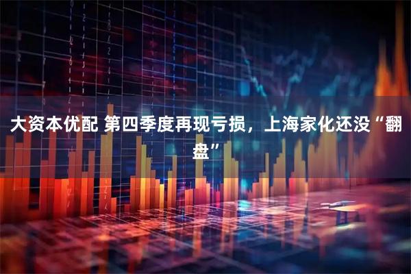大资本优配 第四季度再现亏损，上海家化还没“翻盘”